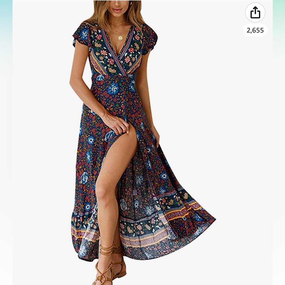 Beautiful Floral Wrap dress